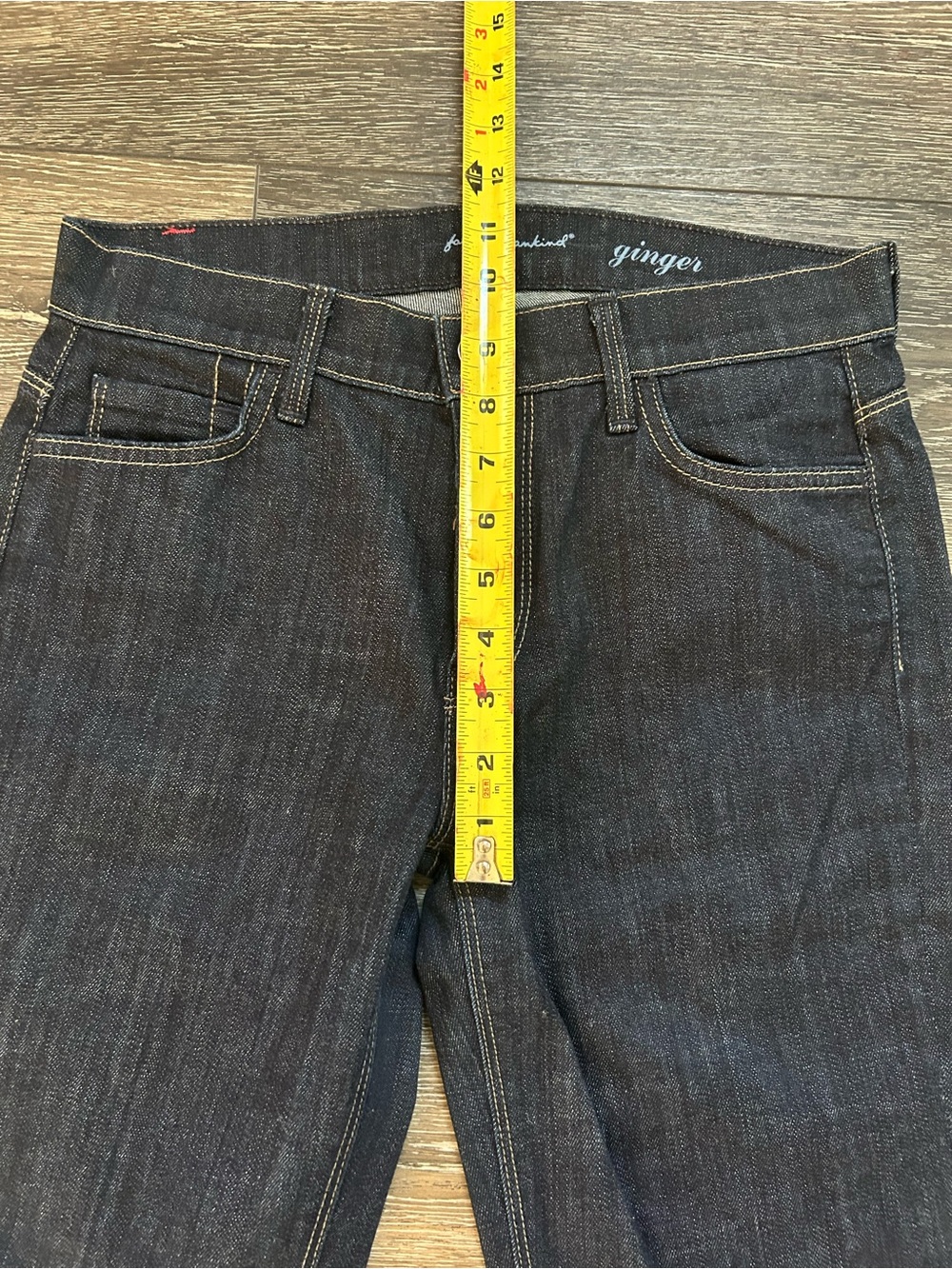 7 For All Mankind Dark Blue Wide Leg Jeans - Picture 6 of 7